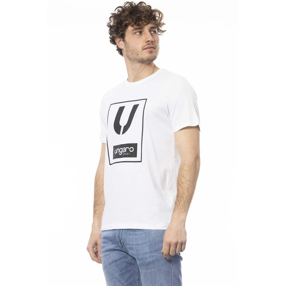 Ungaro Sport White Cotton Men T-Shirt - T-Shirts
