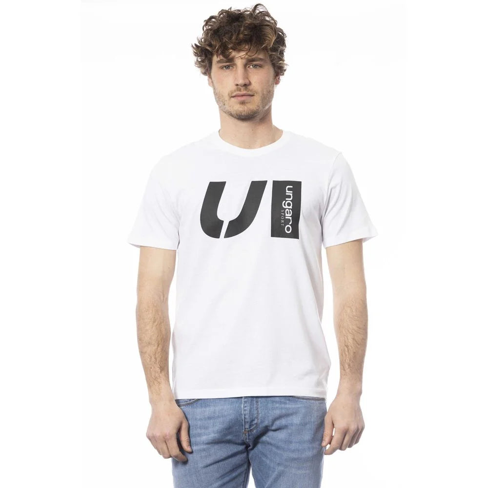 Ungaro Sport White Cotton Men T-Shirt - T-Shirts