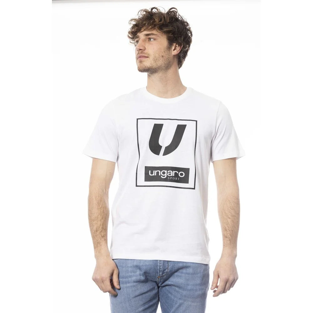 Ungaro Sport White Cotton Men T-Shirt - T-Shirts