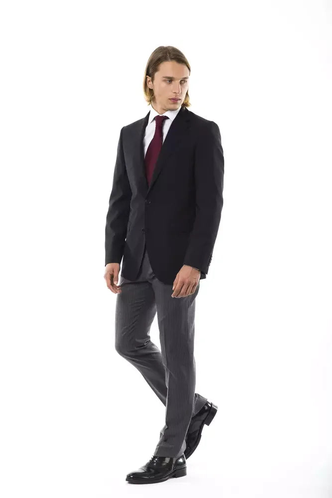 Uominitaliani Black Wool Mens Blazer - Sport Jackets