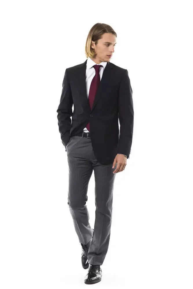 Uominitaliani Black Wool Mens Blazer - Sport Jackets