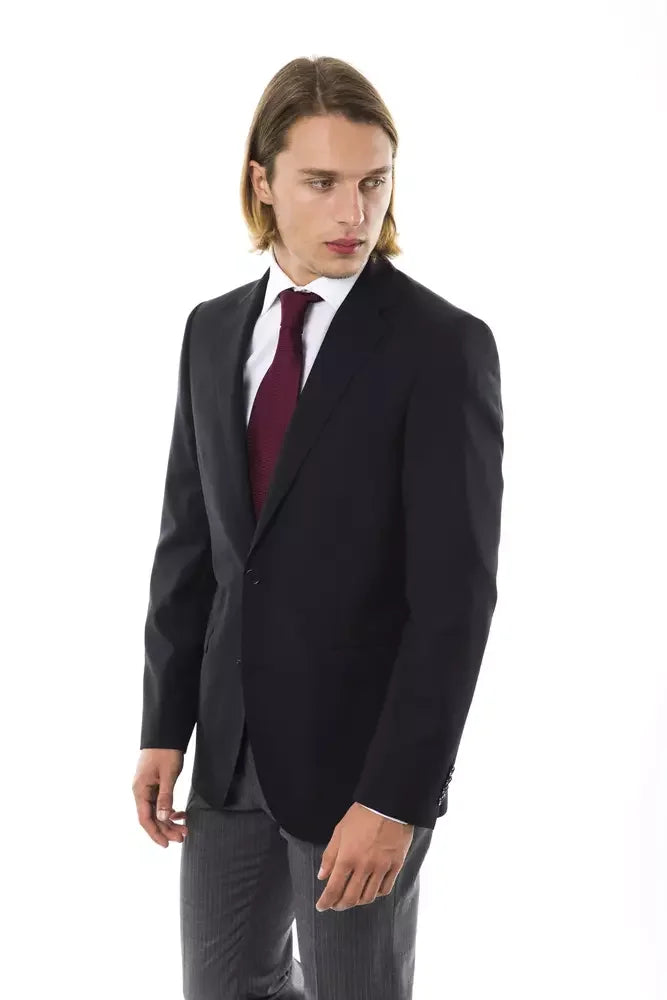 Uominitaliani Black Wool Mens Blazer - Sport Jackets