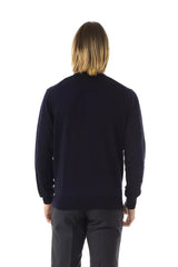 Uominitaliani Blue Merino Wool Men’s Sweater - Sweaters