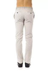 Uominitaliani Gray Cotton Men’s Casual Pant - IT54 | XXL - Trousers