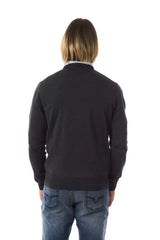 Uominitaliani Gray Merino Wool Men Sweater - Sweaters