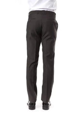 Uominitaliani Gray Wool Men’s Suit Pant - IT52 | XL - Trousers
