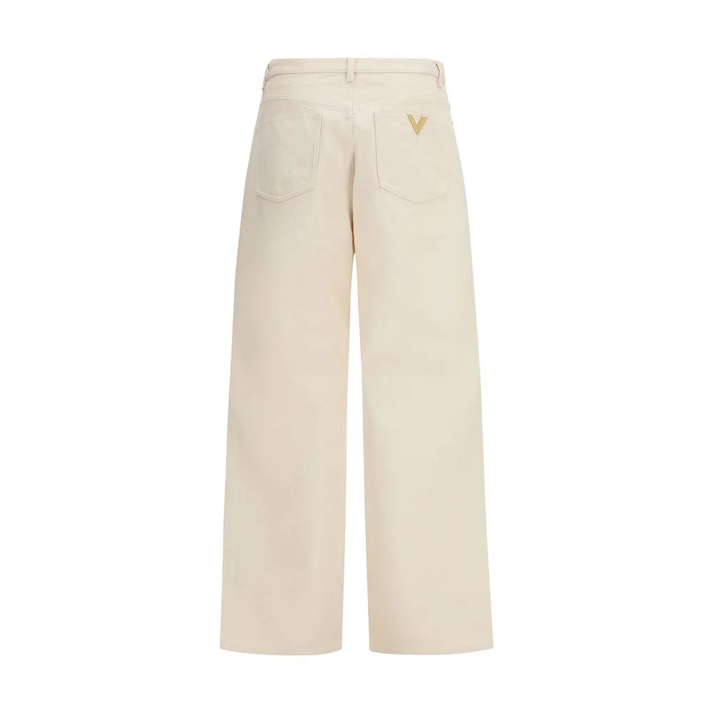 Valentino Beige Cotton Jeans Denim