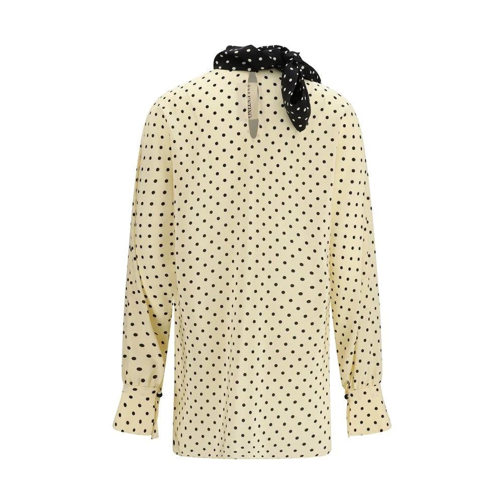 Valentino Beige Silk Blouse - IT44 | L