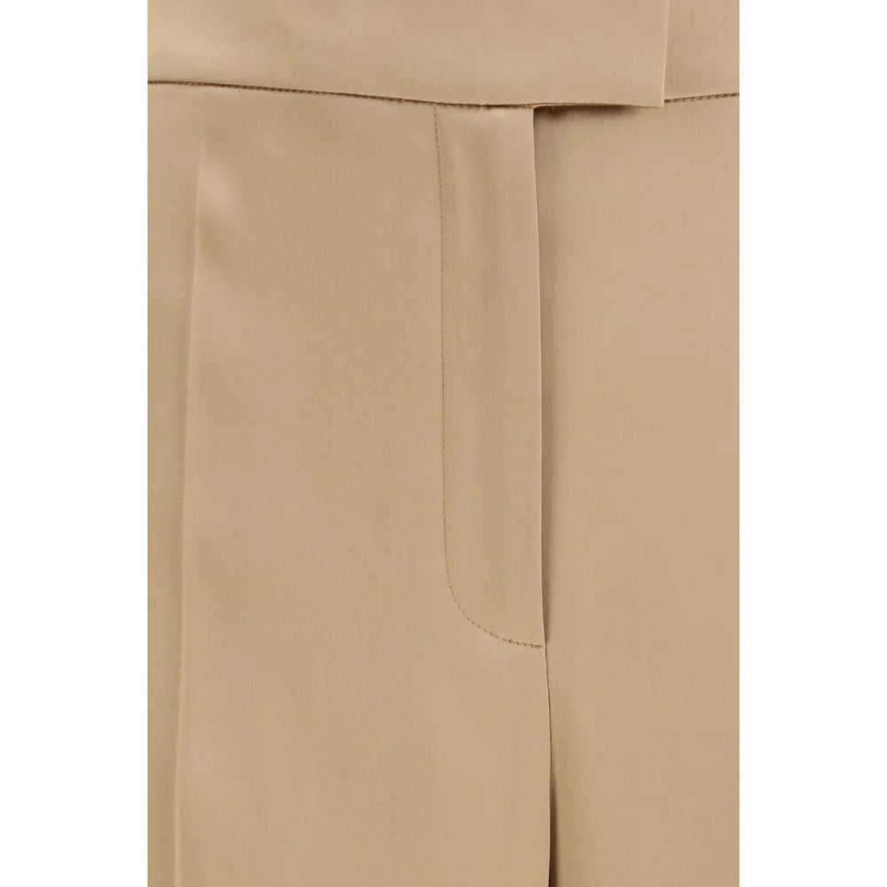Valentino Beige Silk Dress Pants - IT46|XL
