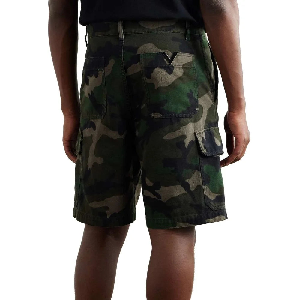 Valentino Bicolor Cotton Cargo Shorts - 48 | M