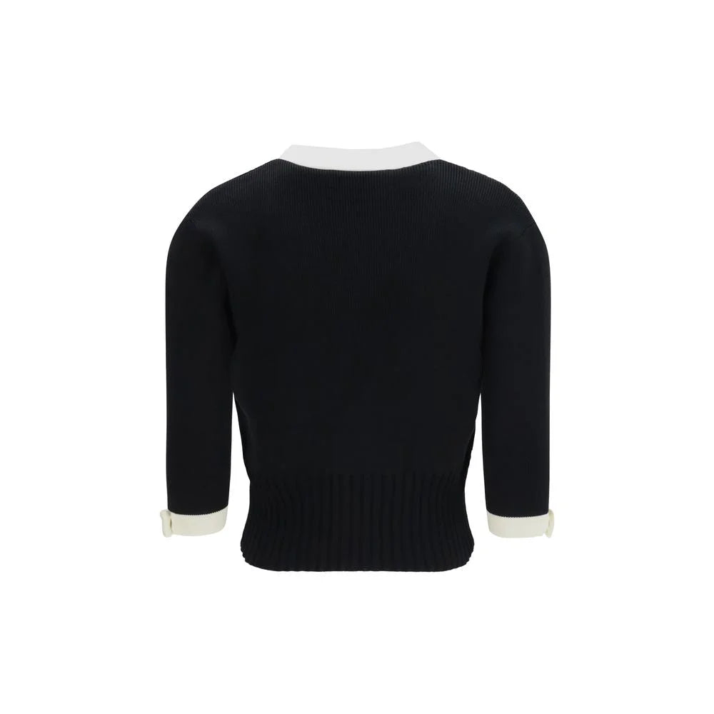 Valentino Black Cotton Cardigan - L
