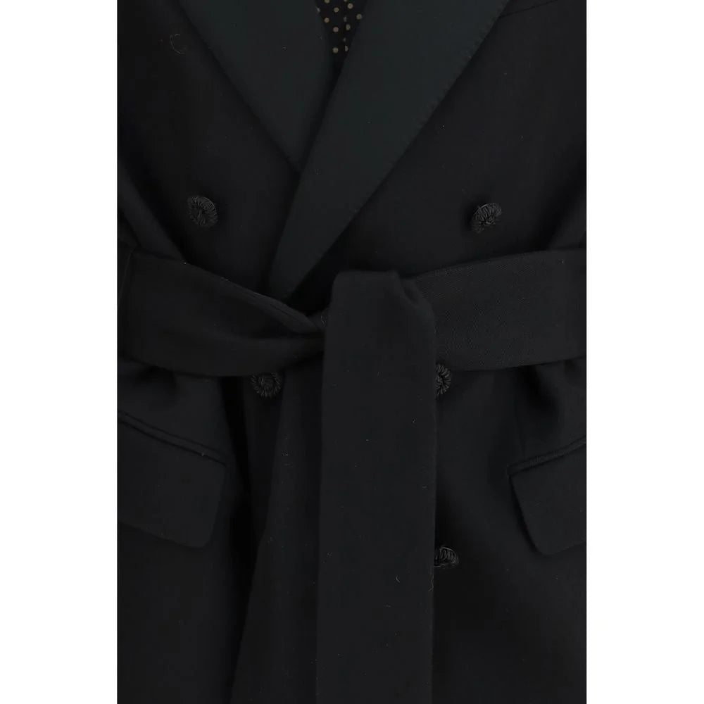 Valentino Black Fleece Wool Blazer - IT46 | S