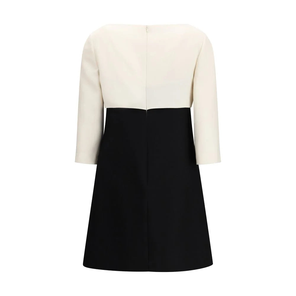 Valentino Black Fleece Wool Cocktail Dress - IT44 | L