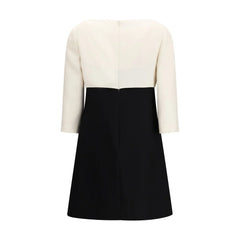 Valentino Black Fleece Wool Cocktail Dress - IT44 | L