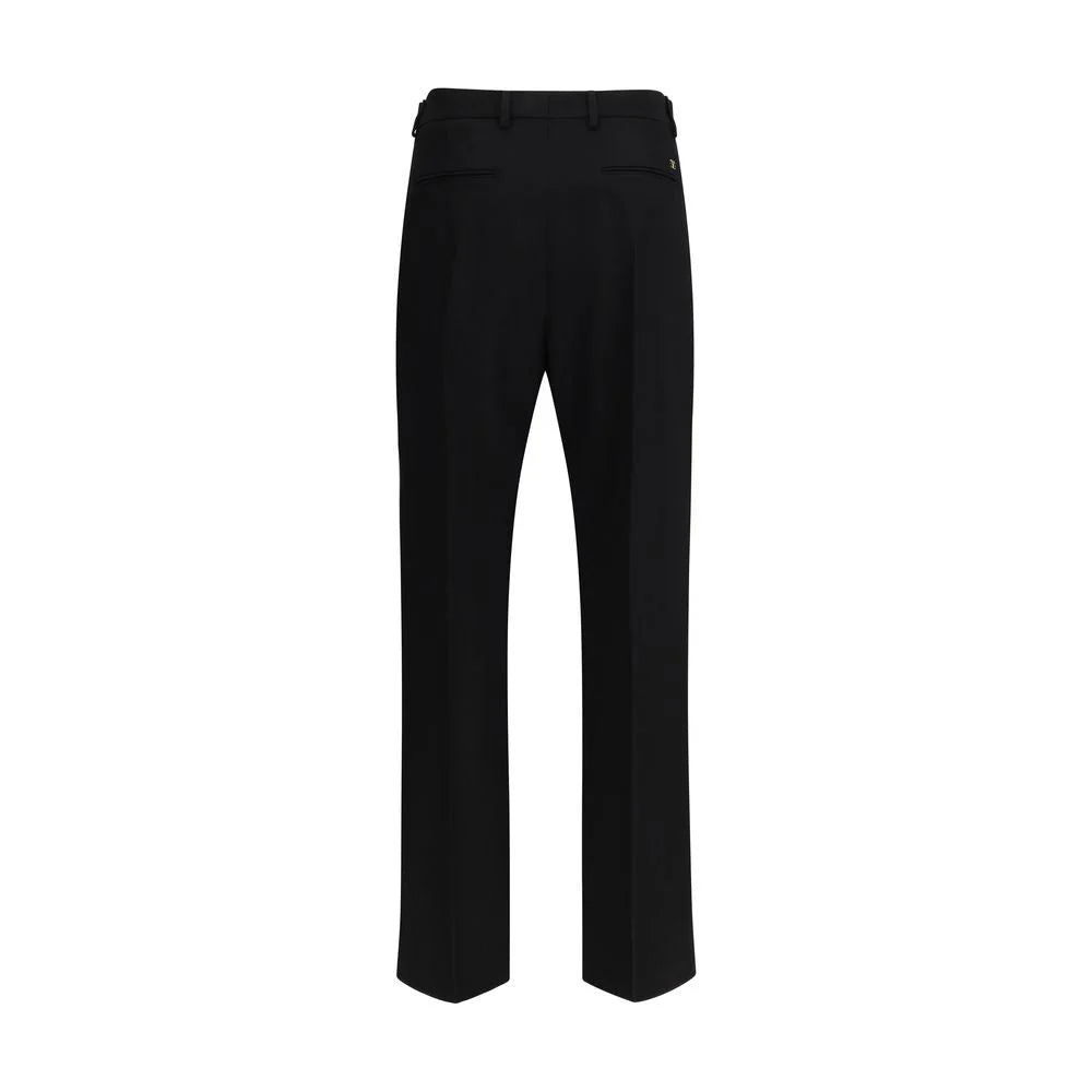 Valentino Black Fleece Wool Dress Pants