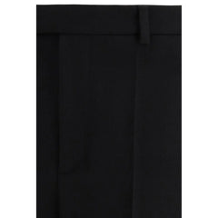 Valentino Black Fleece Wool Dress Pants