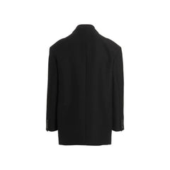 Valentino Black Silk Blazer - IT52 | XL