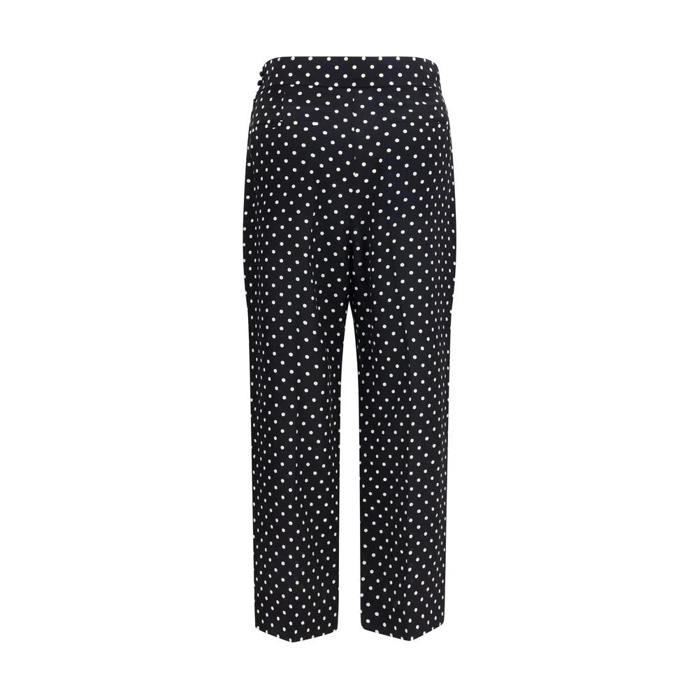 Valentino Black Silk Cropped Pants - IT44 | L