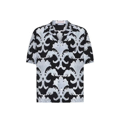 Valentino Black Silk Pattern Shirt - IT52 | XL