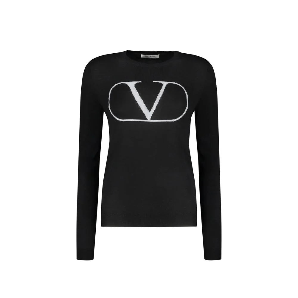 Valentino Black Virgin Wool Sweatshirt - 42