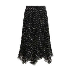 Valentino Black Viscose Midi Skirt - IT44 | L