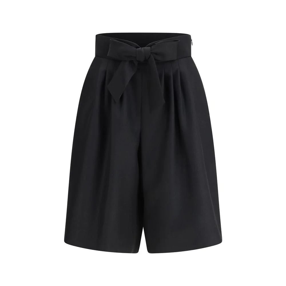 Valentino Black Wool Bermuda Shorts - IT46|XL