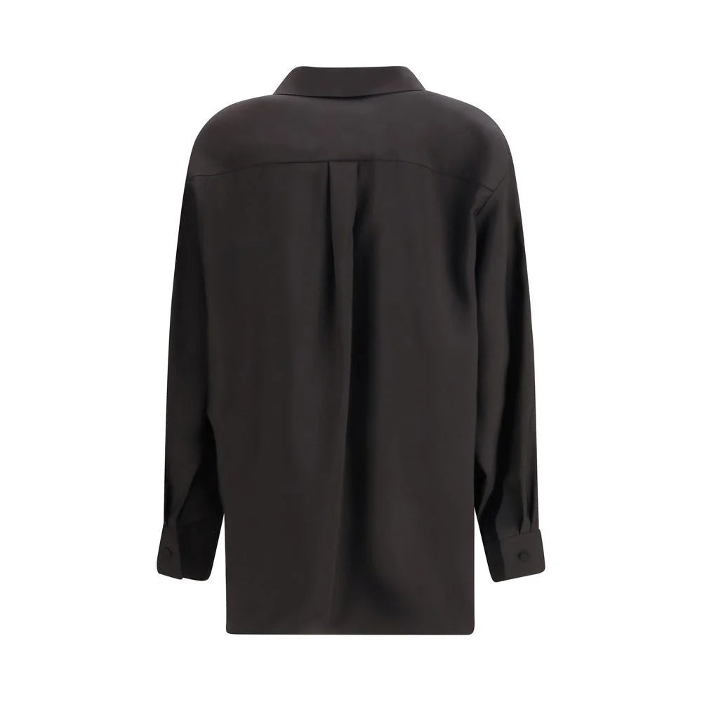 Valentino Black Wool Dress Shirt - IT44 | L