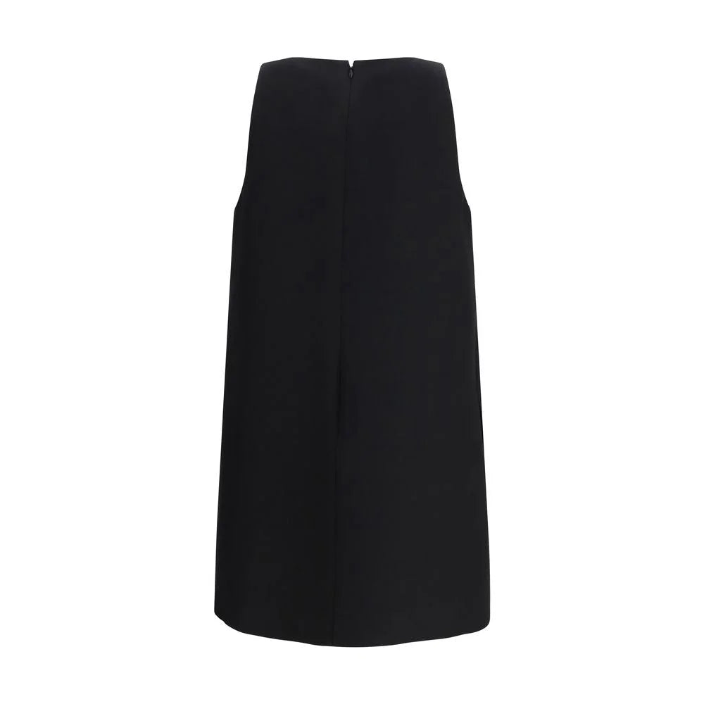 Valentino Black Wool Oves Aries Cocktail Dress - IT46|XL