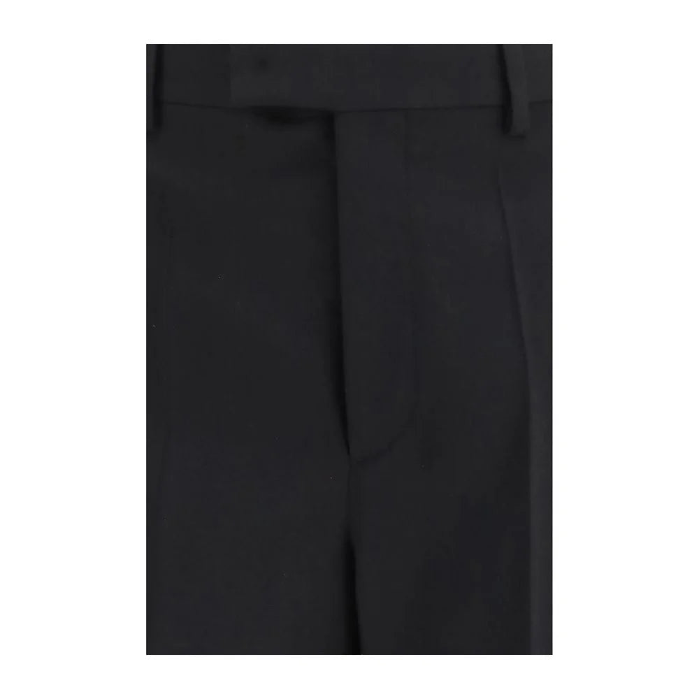 Valentino Black Wool Oves Aries Dress Pants