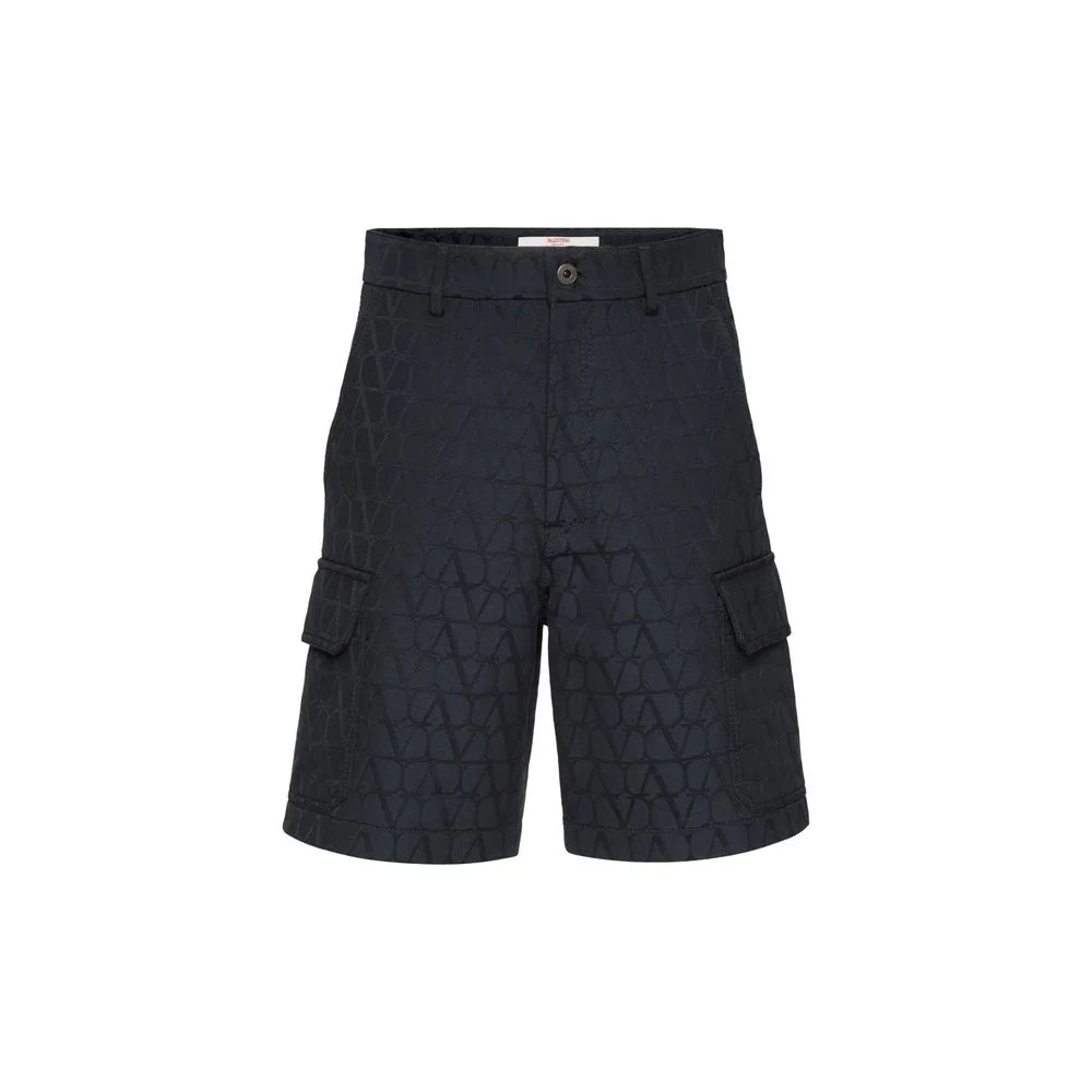 Valentino Blue Cotton Cargo Shorts - IT46 | S