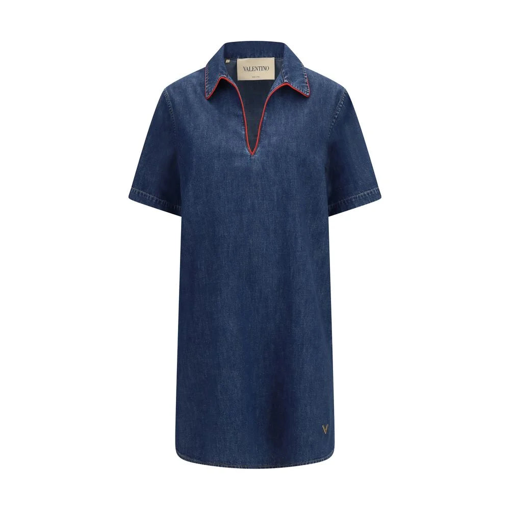 Valentino Blue Cotton Casual Dress