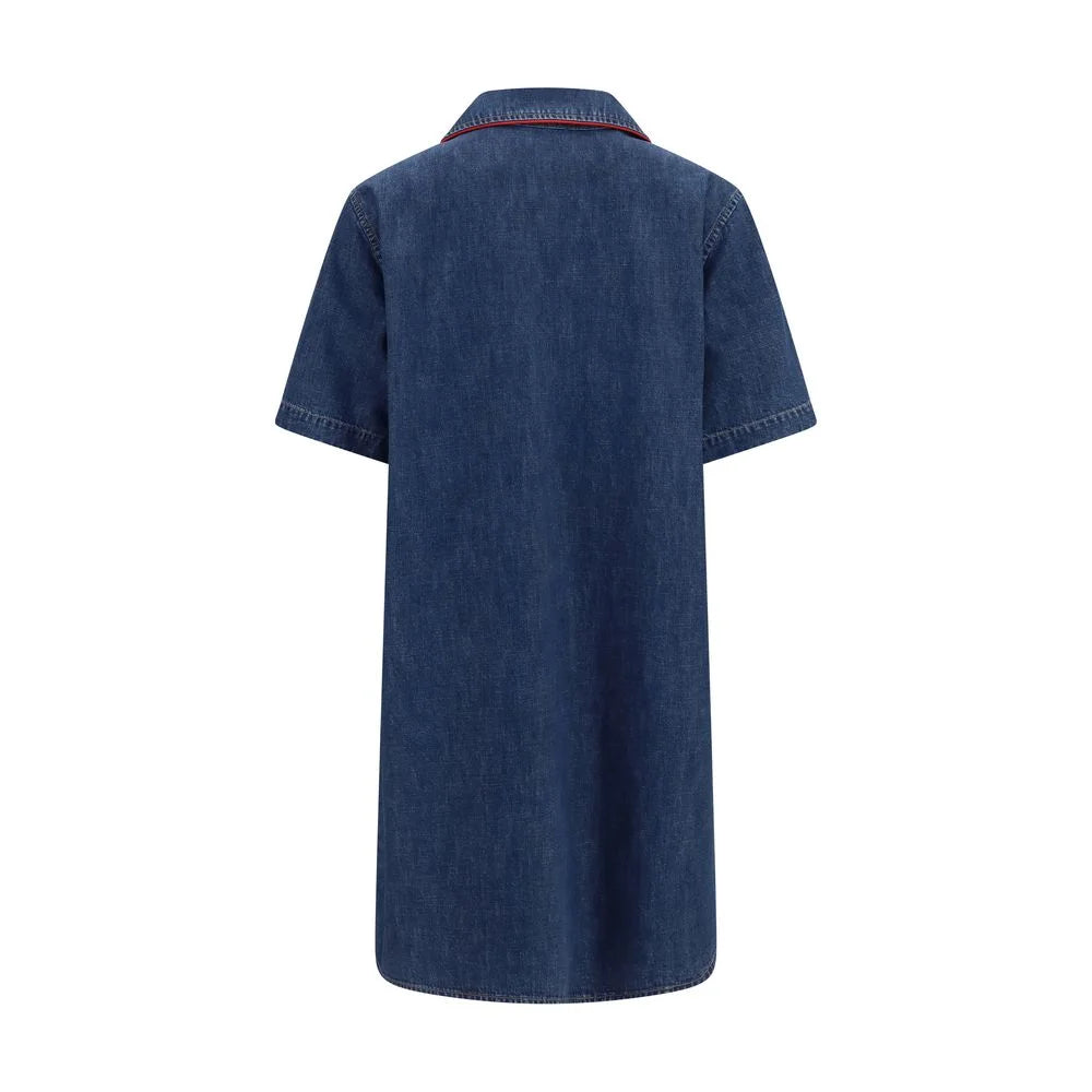 Valentino Blue Cotton Casual Dress