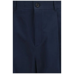 Valentino Blue Cotton Casual Pants