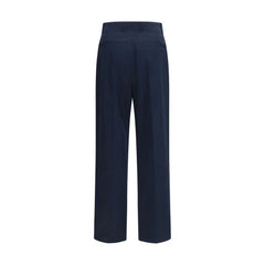 Valentino Blue Cotton Casual Pants