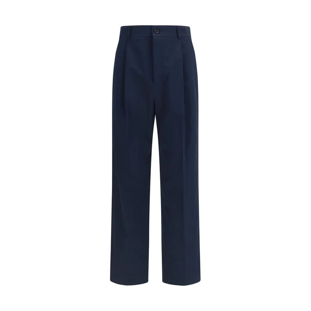 Valentino Blue Cotton Casual Pants - IT48 | M