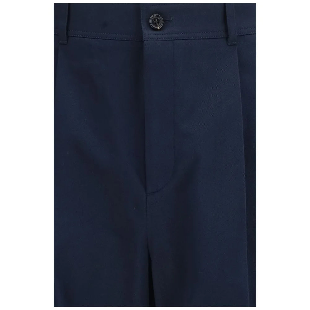 Valentino Blue Cotton Casual Pants - IT48 | M