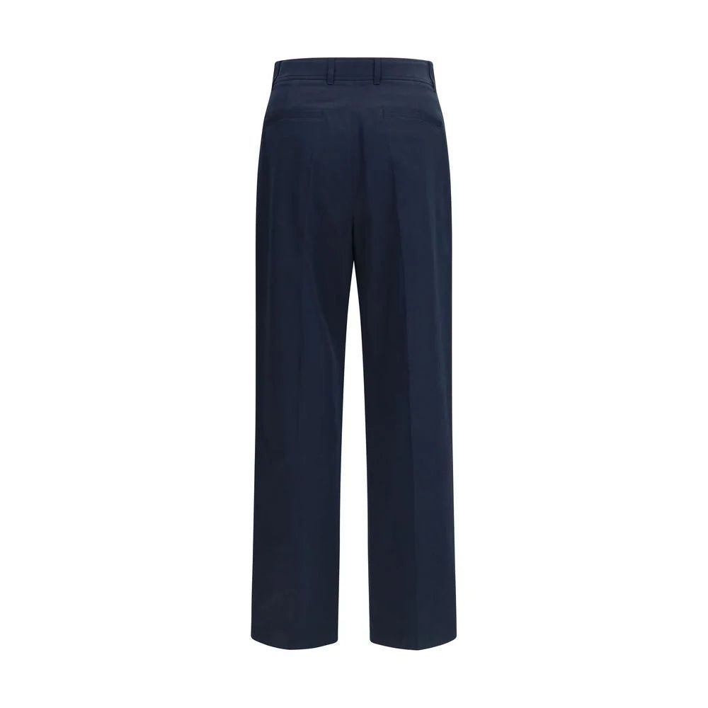 Valentino Blue Cotton Casual Pants - IT48 | M