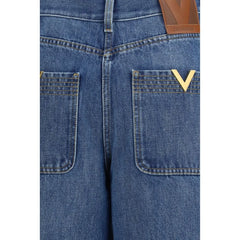 Valentino Blue Cotton Jeans Denim