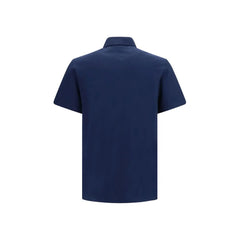 Valentino Modré bavlněné polo tričko