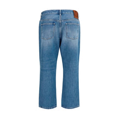 Valentino Jeans Dritti in Cotone Blu - 32