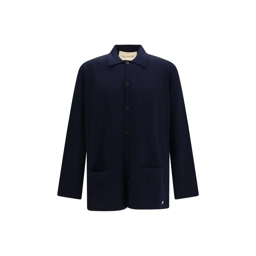 Valentino Blue Wool Oves Aries Cardigan