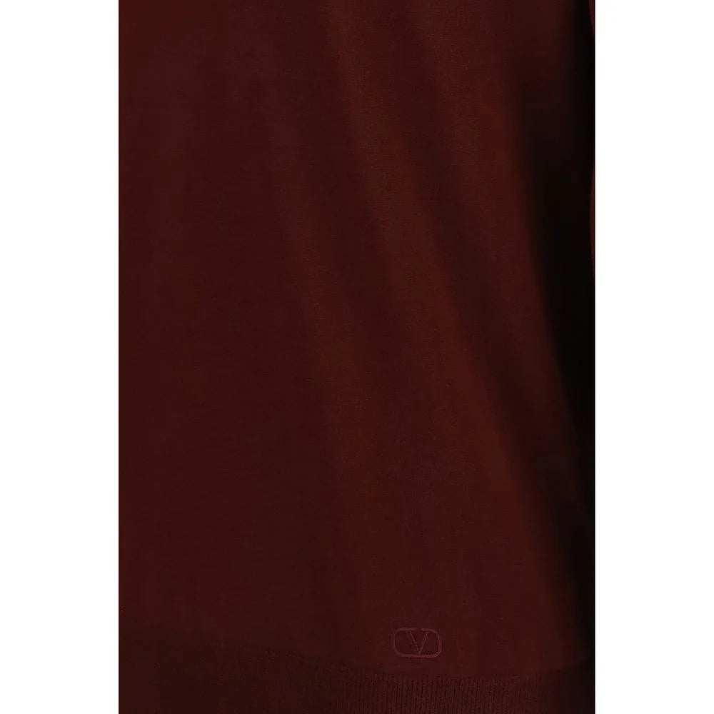 Valentino Bordeaux Wool Oves Aries Polo Shirt