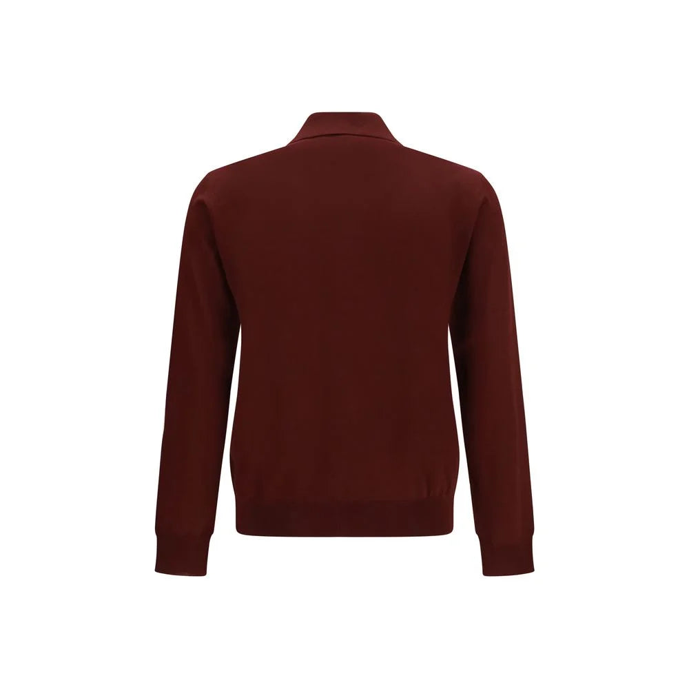Valentino Bordeaux Wool Oves Aries Polo Shirt