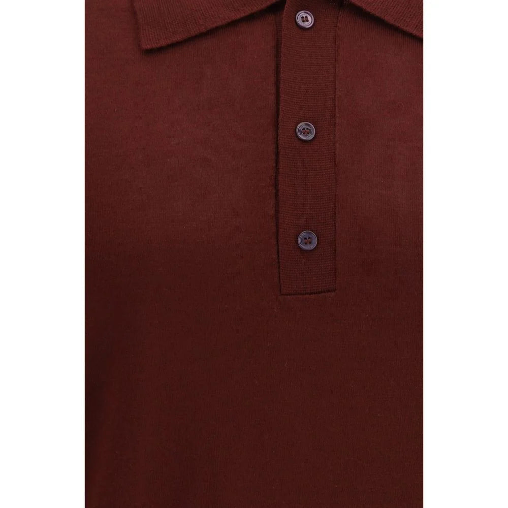 Valentino Bordeaux Wool Oves Aries Polo Shirt - M