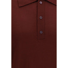 Valentino Bordeaux Wool Oves Aries Polo Shirt - M