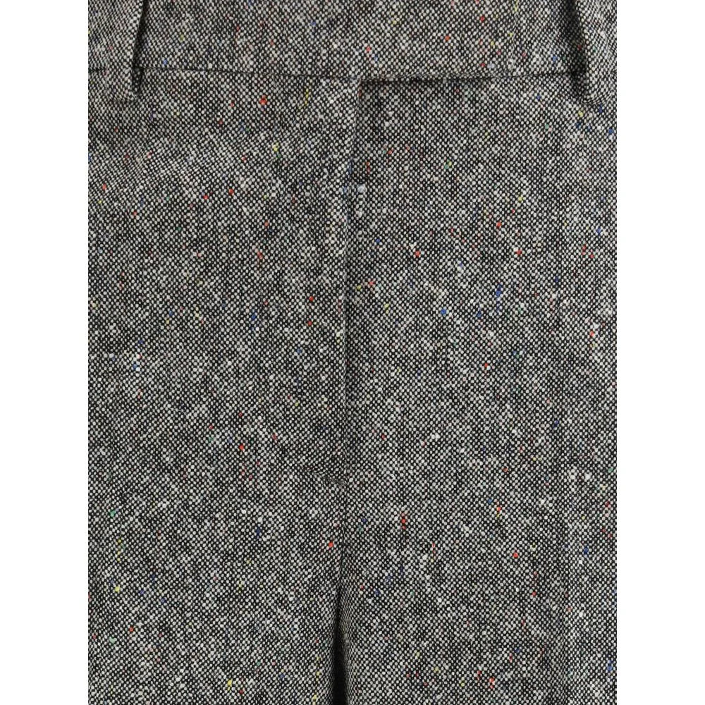 Valentino Bottonato Natté Wool Trousers - IT42 | L - Trousers