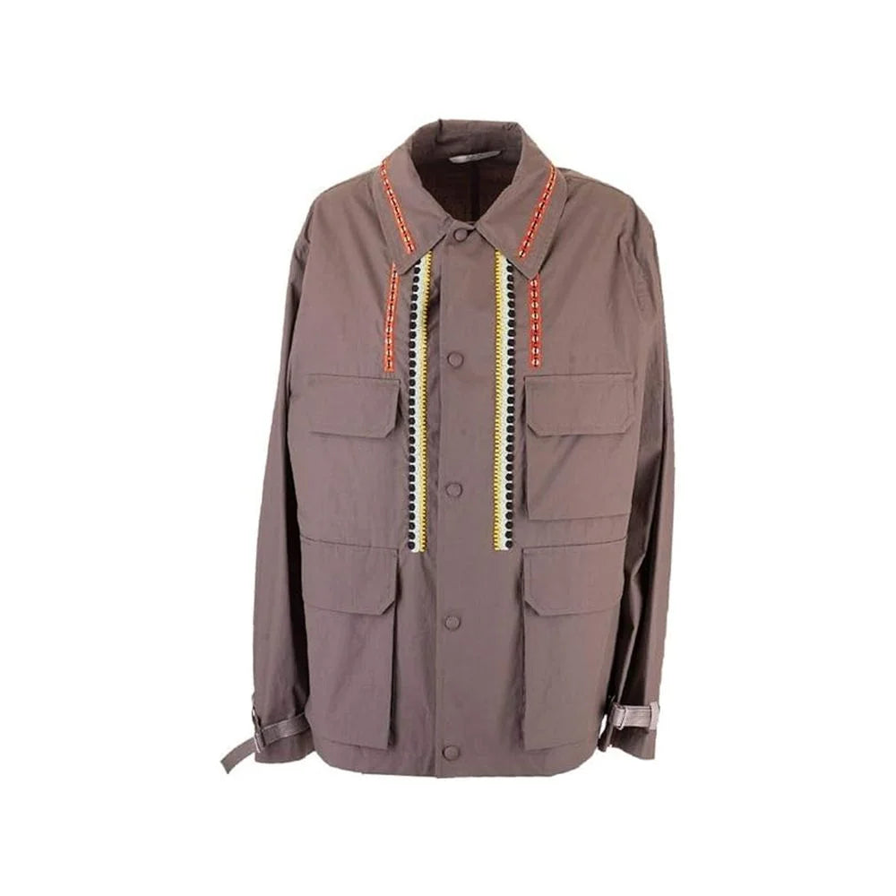 Valentino Brown Cotton Coat - 48 | M