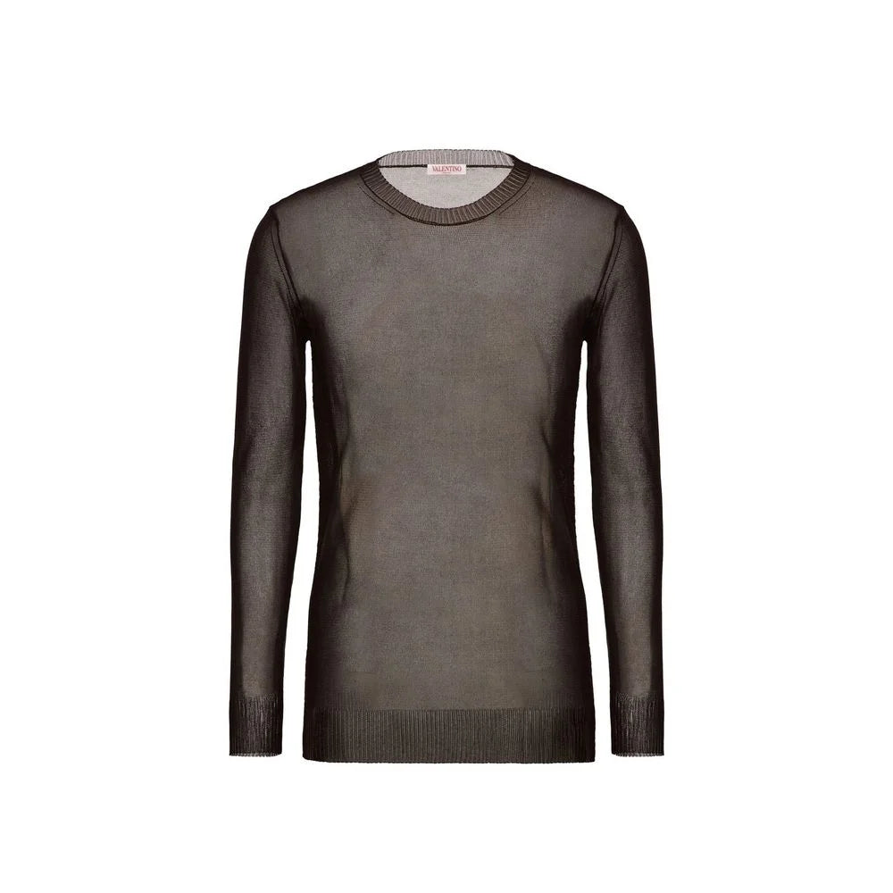 Valentino Brown Silk Sweatshirt - XL