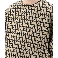 Valentino Brown Silk T-Shirt - S