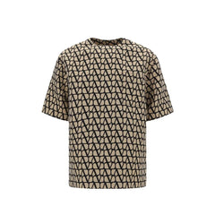 Valentino Brown Silk T-Shirt - S